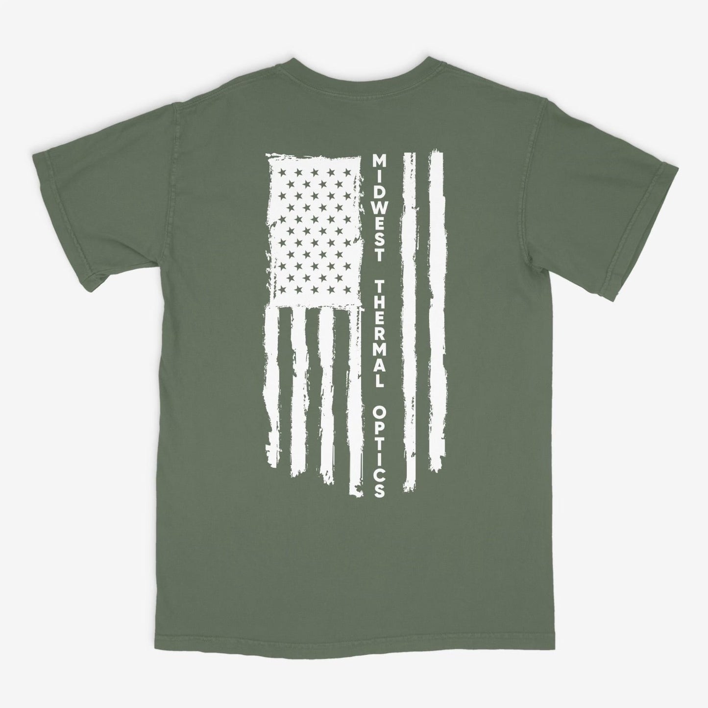 MTO Flag T-Shirt - Green - Comfort Colors