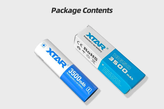 XTAR Batteries 3.6v 3500mAh 18650 (2 pack)