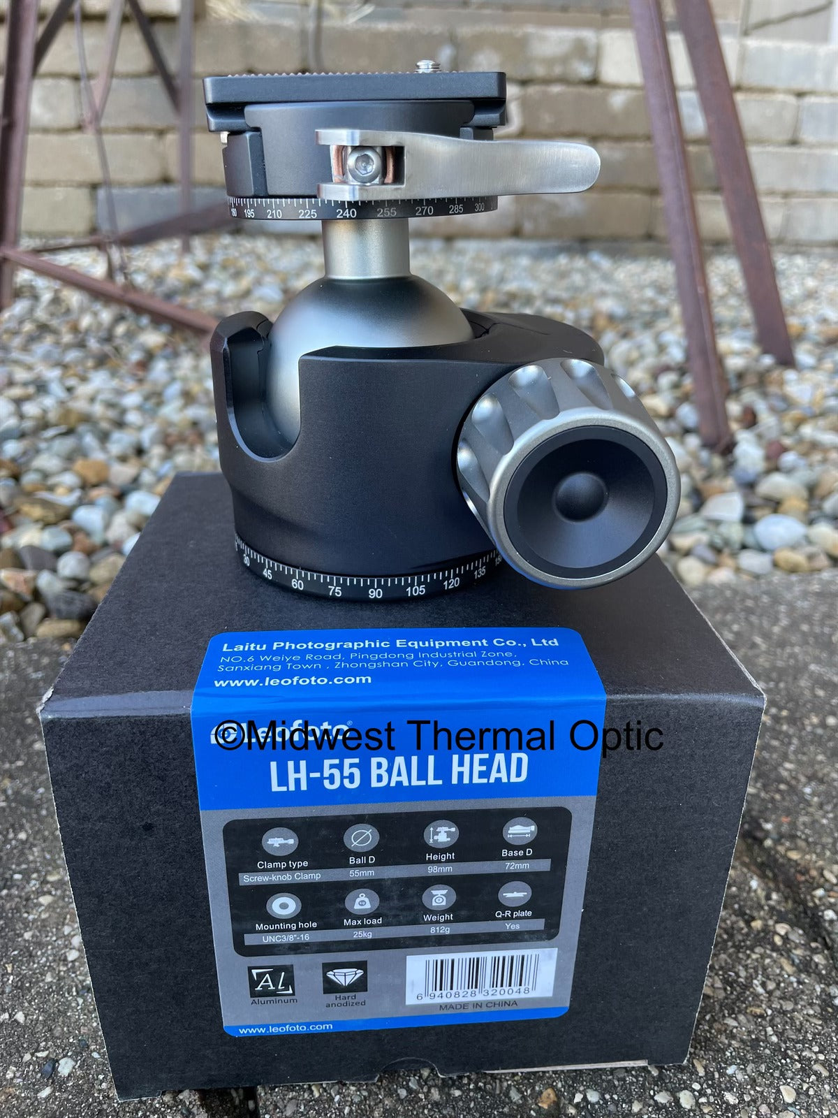 Leofoto LH55 Low Profile Ball Head Dual Tension W/ Quick Release Plate