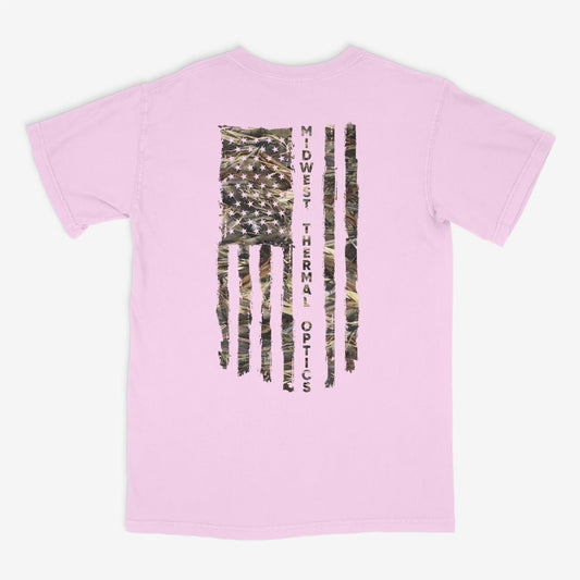 MTO Flag T-Shirt - Pink Camo - Comfort Colors