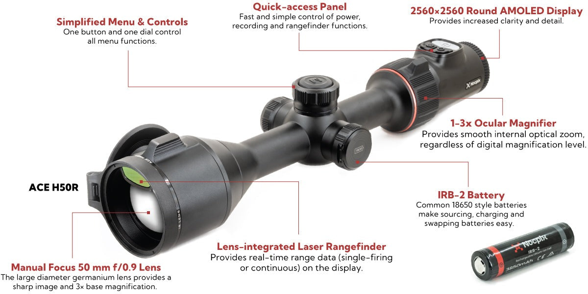 Sale! Nocpix ACE H50R Thermal Scope 640