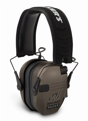 Walker's Razor Slim Electronic Muff 23 dB Over the Head Flat Dark Earth/Black Polymer