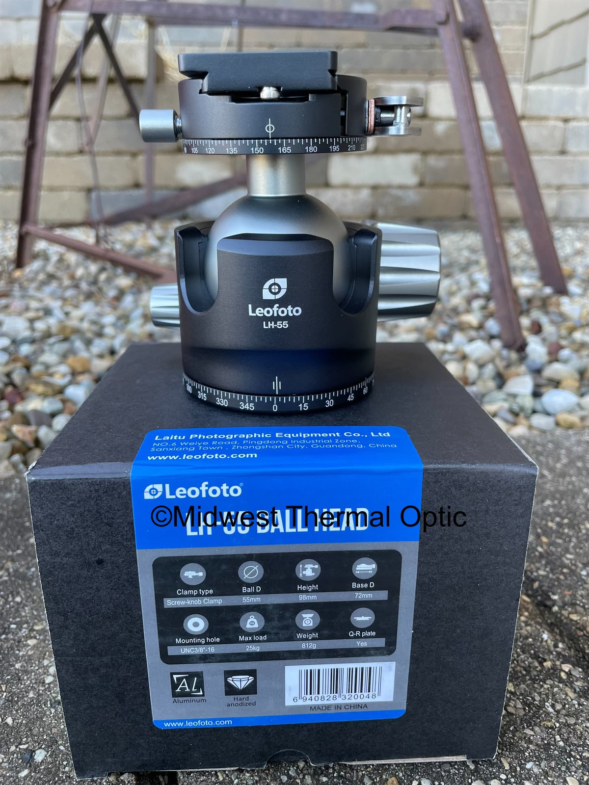 Leofoto LH55 Low Profile Ball Head Dual Tension W/ Quick Release Plate