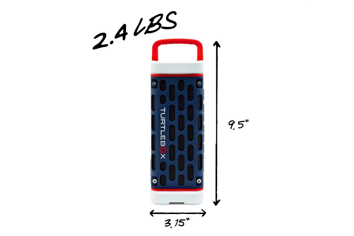 Turtlebox Ranger Bluetooth Speaker (Red, White, Blue)