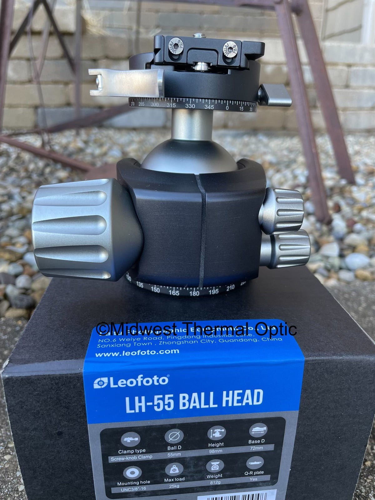 Leofoto LH55 Low Profile Ball Head Dual Tension W/ Quick Release Plate