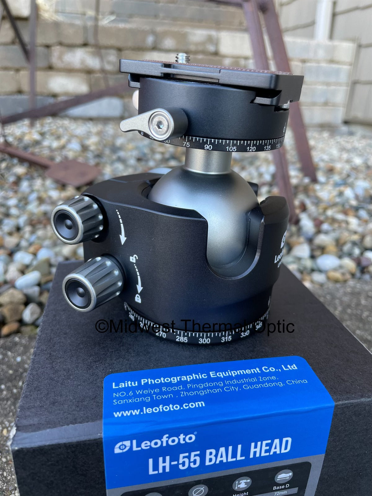 Leofoto LH55 Low Profile Ball Head Dual Tension W/ Quick Release Plate