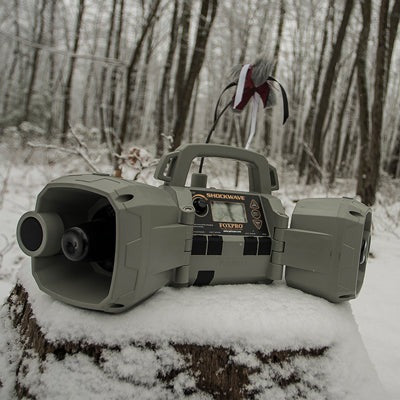FOXPRO Shockwave Electronic Predator Call with TX-1000 Remote – 4 Speaker Coyote & Game Call