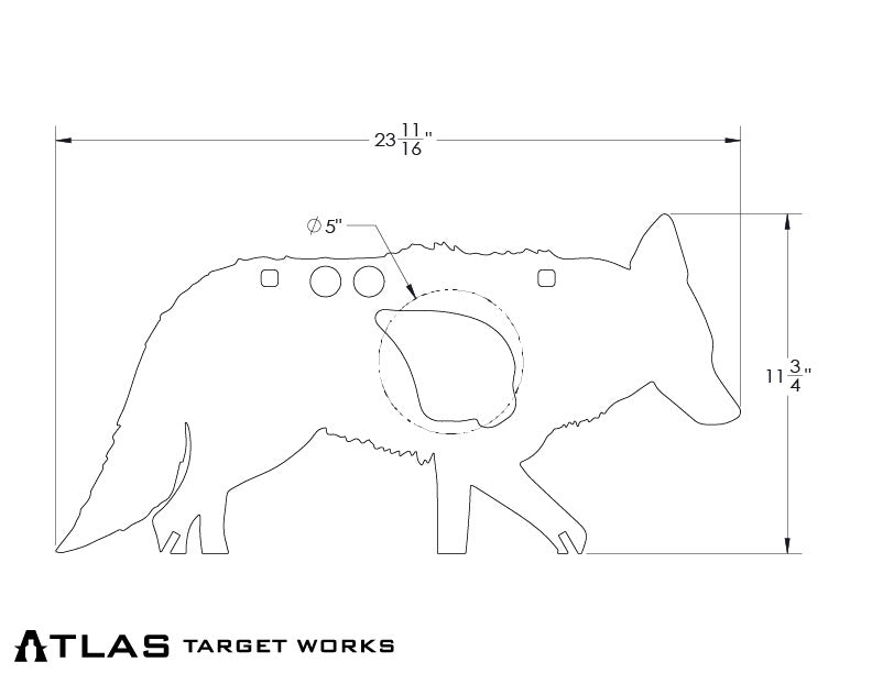 AR500 Coyote Target W/ REACTIVE Vital - Small
